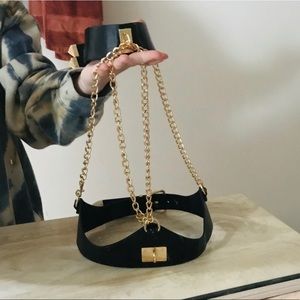 Leather and chain body harness